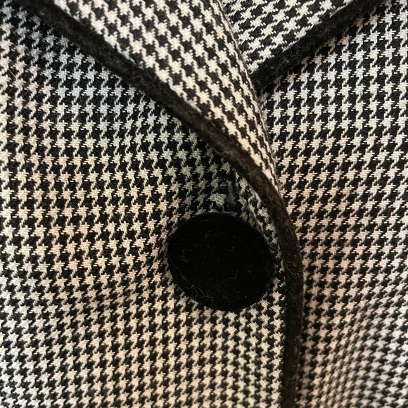 ALL THAT JAZZ HOUNDSTOOTH BLACK AND WHITE TWO PIECE VTG SUIT, JUNIOR SIZE 13/14. - Picture 5 of 14